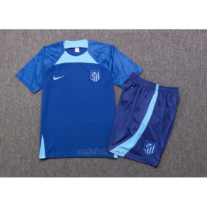 Chandal del Atletico Madrid Manga Corta 2022-2023 Azul - Pantalon Corto